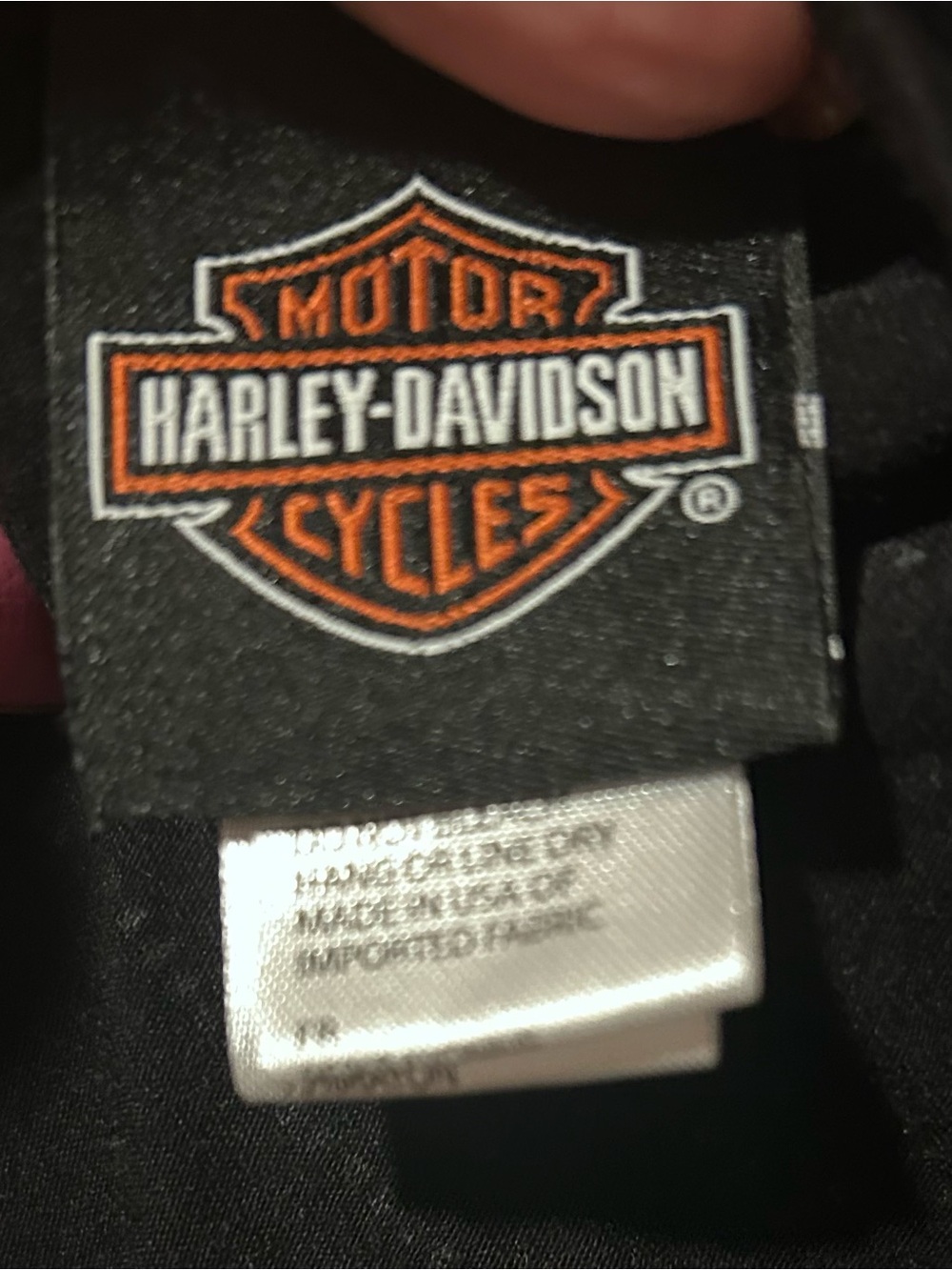 Harley-Davidson Black Lace-Up Short Sleeve Tee with Copper Logo - Picture 10 of 11